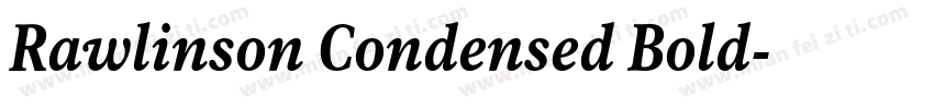 Rawlinson Condensed Bold字体转换